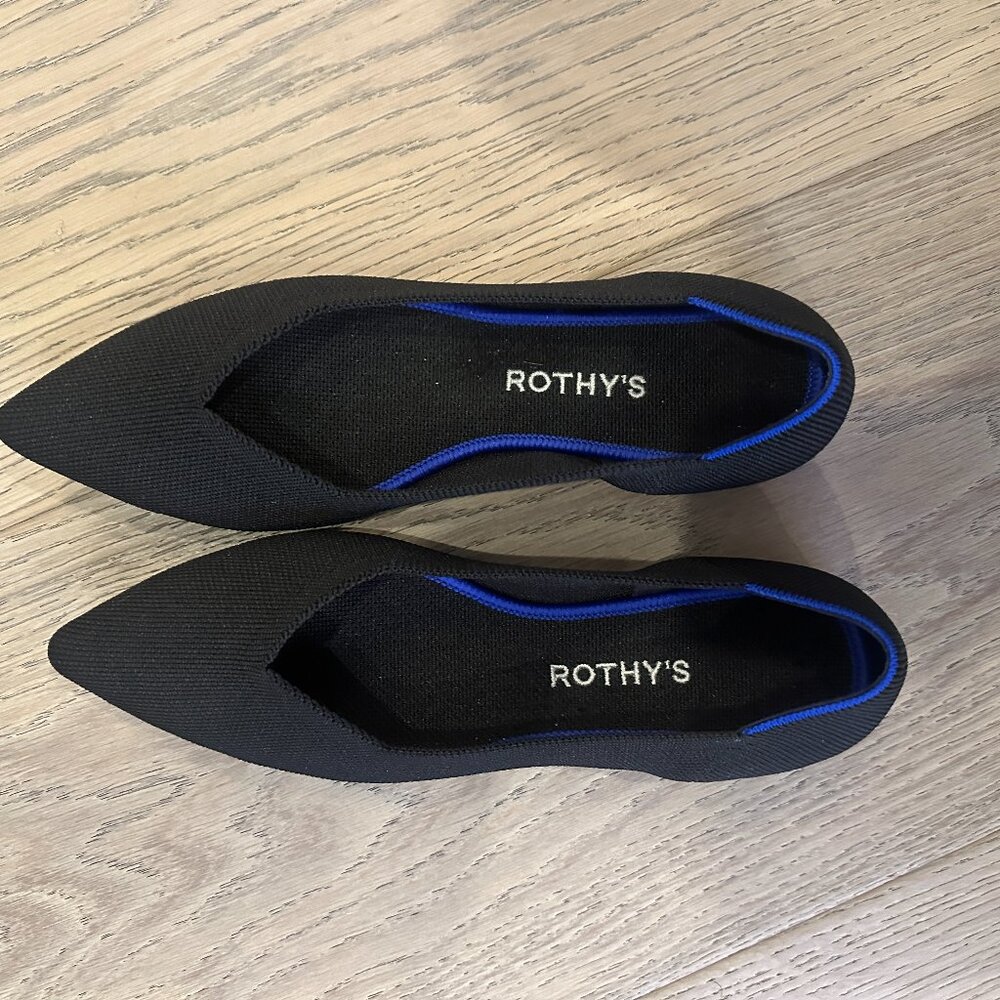 Rothy's Flats Point II Black size 8.5